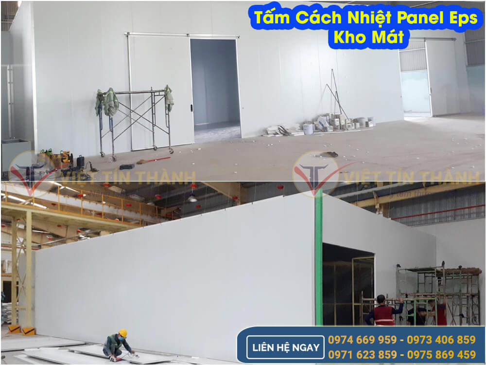 thi công kho mát tấm panel cách nhiệt